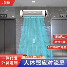人体感应楼道电风扇大风力电梯门口风幕扇自动开关挂壁对流扇