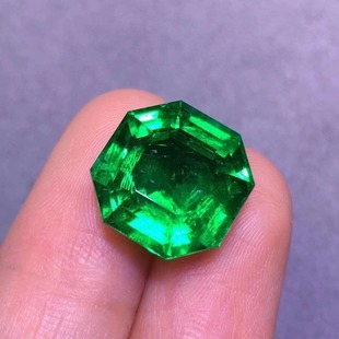 Wholesale natural Colombian emerald bare stone ring face can be set ring bracelet pendant with international certificate