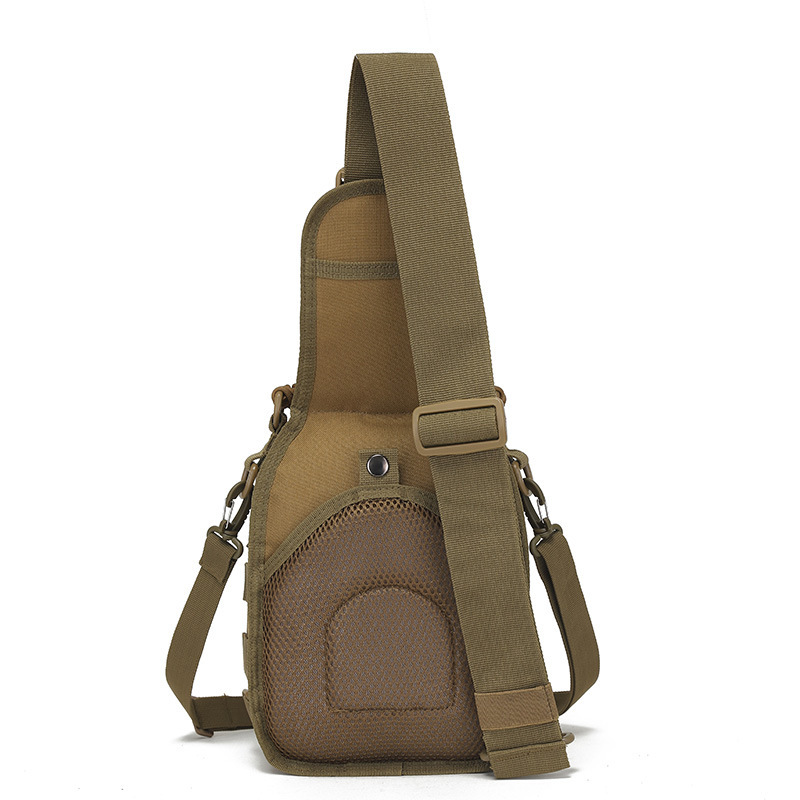 Nueva bolsa de viaje portátil al aire libre de un solo hombro inclinado camuflaje deportivo de campo pequeño pecho bolsa de perforación láser