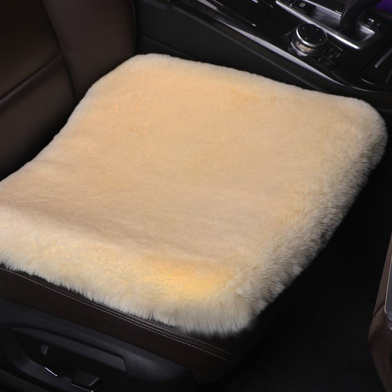 Wholesale Thickened Warm Faux Rabbit Fur Car Seat Cushion Set, Long Rectangular Three-Piece Plush Car Seat Cushion for Winter Warmth