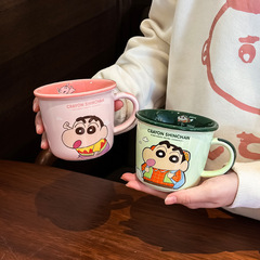 クレヨンしんちゃんカップマグカップ女子かわいいカップルカップ家庭用朝食セラミックコーヒーカップ誕生日プレゼント