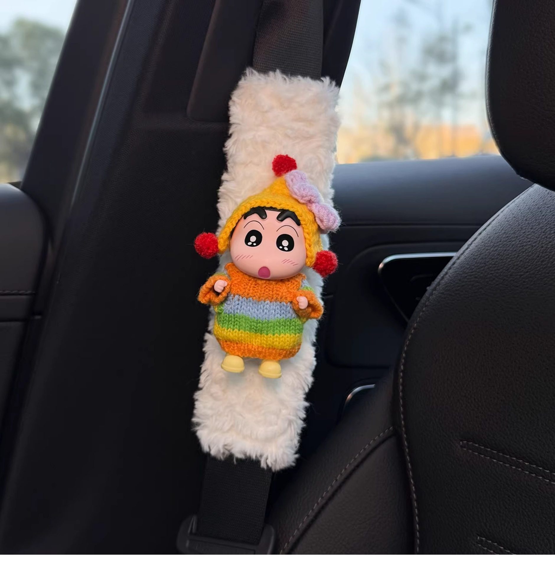 New Xiaoxin Car Seatbelt Shoulder Pads, Car Interior Seatbelt Decoration, Anti-Wear Clothing, Couple Set for Women