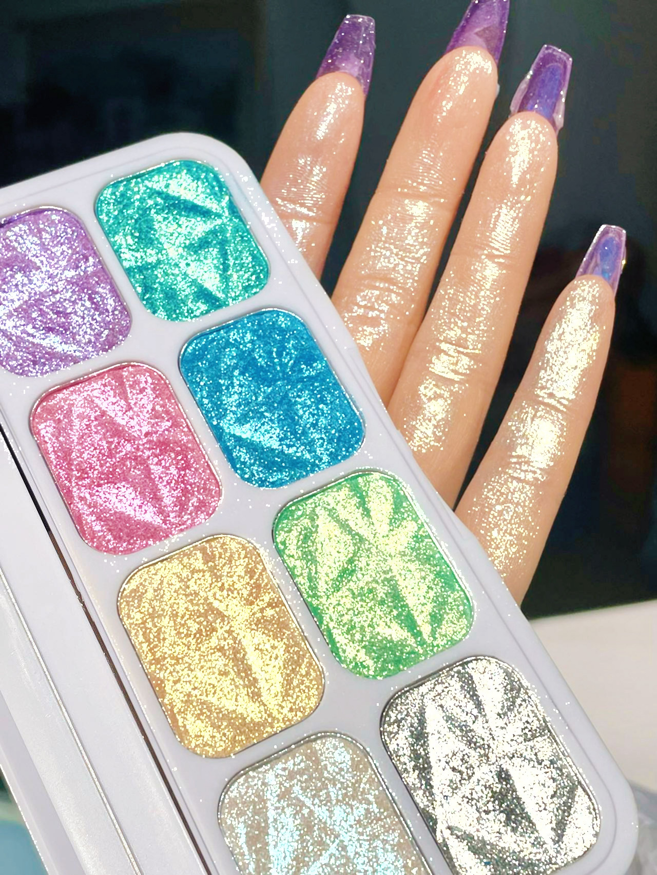 insfany Macaron Chameleon High Disc Polarized Color 8-color Cut Color Eyeshadow Douyin Xiaohongshu undefined