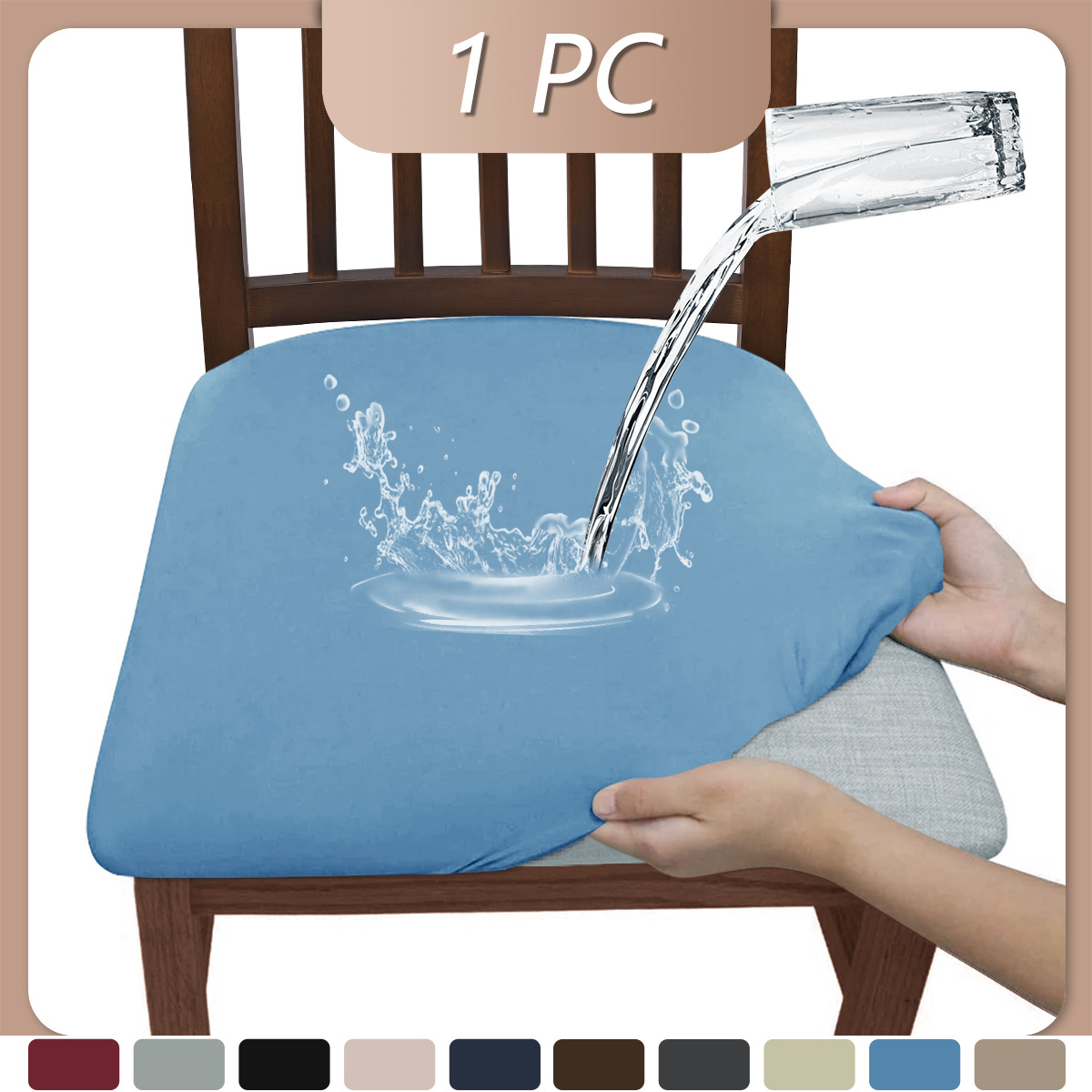 TEMU cubierta de silla en stock, cubierta de banco resistente al agua de seda de leche transfronteriza, cubierta de silla de mesa de comedor de hotel