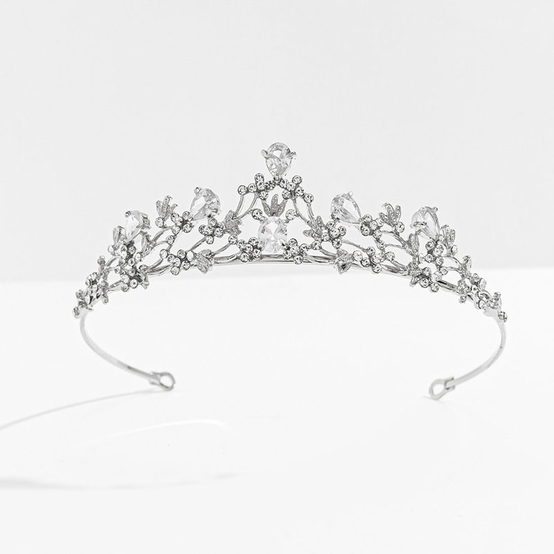 European and American Bride Crown Premium Sense Diamond Crown New Wedding Hair Band Rhinestone Princess Crown Wedding Dress