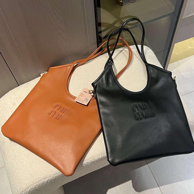 Miu Miu Vintage Ivy Canvas Tote Bag Fashionable Commuting Large Capacity Shopping Bag Single Shoulder Handbag Underarm Bag for Women Miu Miu Vintage Ivy Canvas Tote Bag Fashionable Commuting Large Capacity Shopping Bag Single Shoulder Handbag Underarm Bag for Women