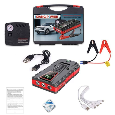 Jx56 Cross-Border Car Emergency Starting Kempinq və səyahət - 12v-99800mah-air-pump-tool-box