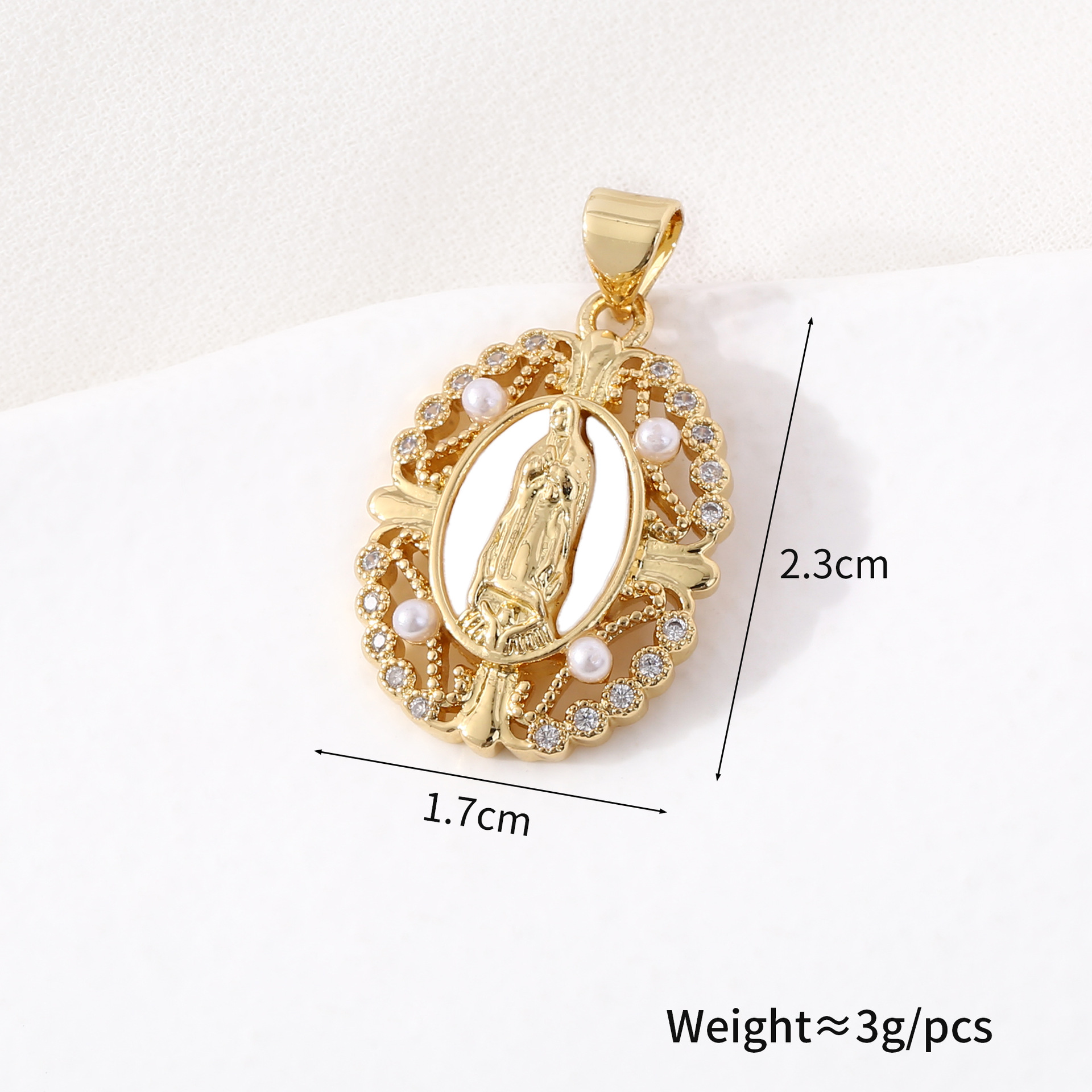 7g Weight Pendant Jewelry Making Type 17 * 23mm, 20*28mm, 21 * 24mm Jewelry Making Size DIY Jewelry Accessories Classification 1 Piece Quantity Copper Material Geometric, Virgin Mary Pattern Plating Design Religion, Ethnic Style Style 1 Piece 17 * 23mm 20*28mm 21 * 24mm Copper Geometric Virgin Mary Pendant 5