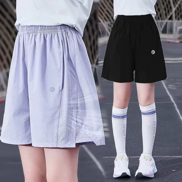 Girls' Quick-Dry Shorts Summer 2025 New Children's Sports Pants for Older Girls Thin Badminton Shorts Five-Point Pants