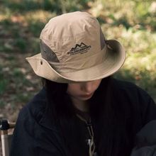 山系露营男夏季遮阳帽徒步防晒户外登山防紫外线女渔夫帽钓鱼帽子