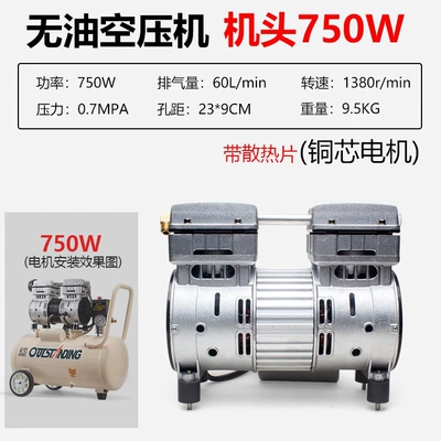 Compressor Head Motor Vacuum | Hava kompressorları - oil-free-air-compressor-head-motor-comes-with-accessory-package-classic-750w-copper-wire-motor-with-heat-sink