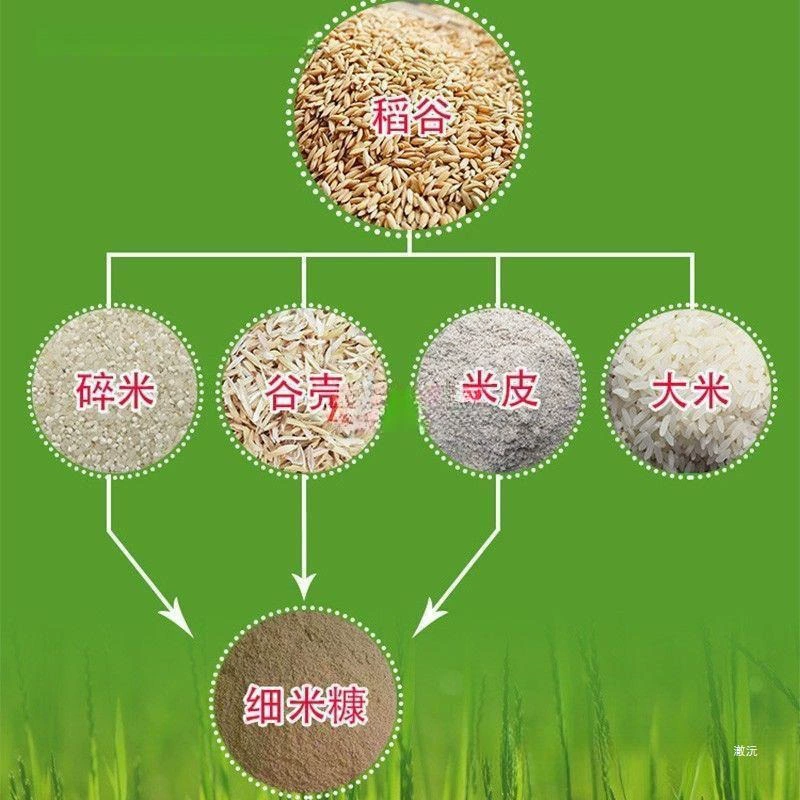 Свежие рисовые отруби Куриные отруби Куриные утиные гусиные корма