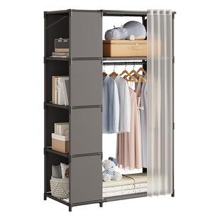 Household simple wardrobe dormitory locker dust-proof clothes cabinet assembly multi-functional storage rack rental house essential