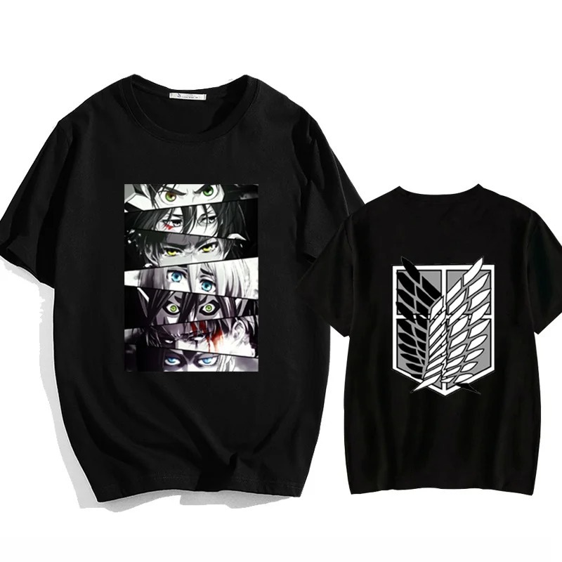 Japanese Anime Attack on Titan Men Women Summer T-Shirt Prin