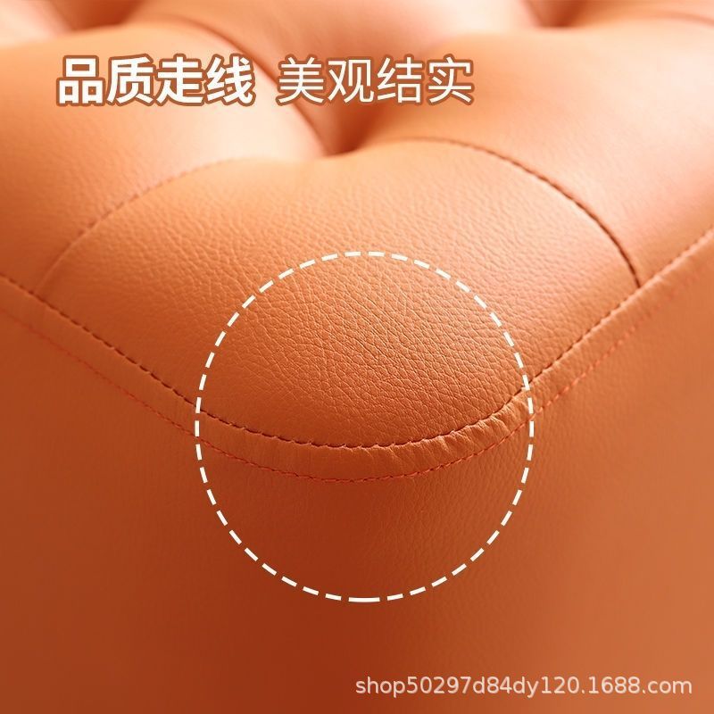 小凳子长方形家用软包换鞋凳实木矮凳客厅实用沙发凳轻奢时尚皮凳|undefined