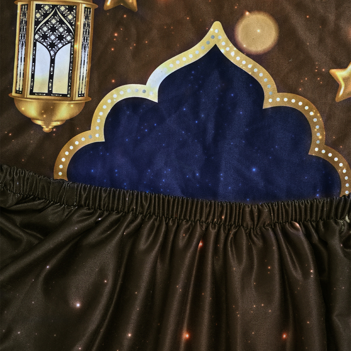 Transfronterizo al por mayor de impresión de vacaciones de Oriente Medio cubierta de silla de decoración estacional cubierta de silla de restaurante antipolvo universal