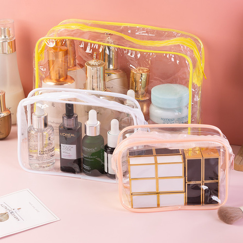 Outdoor fresh thickened PVC storage bag portable zipper cosmetic bag travel waterproof and dustproof storage toiletry bag