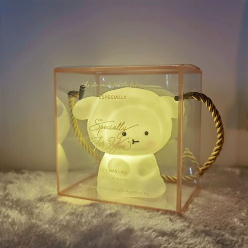 Ins-style small night light for bedroom, bedside lamp, wholesale, cute and adorable glowing toy, night market stall, children's gift