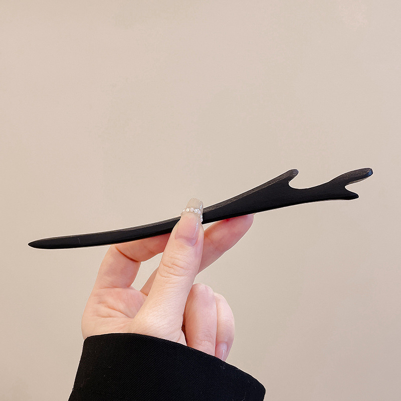 Pinzas de cabello de madera para mujeres nuevos pinzas de estilo chino de alto nivel diarios vestido de caballo de viaje antiguo sándalo bandeja de cabello pinzas de cabello tocado