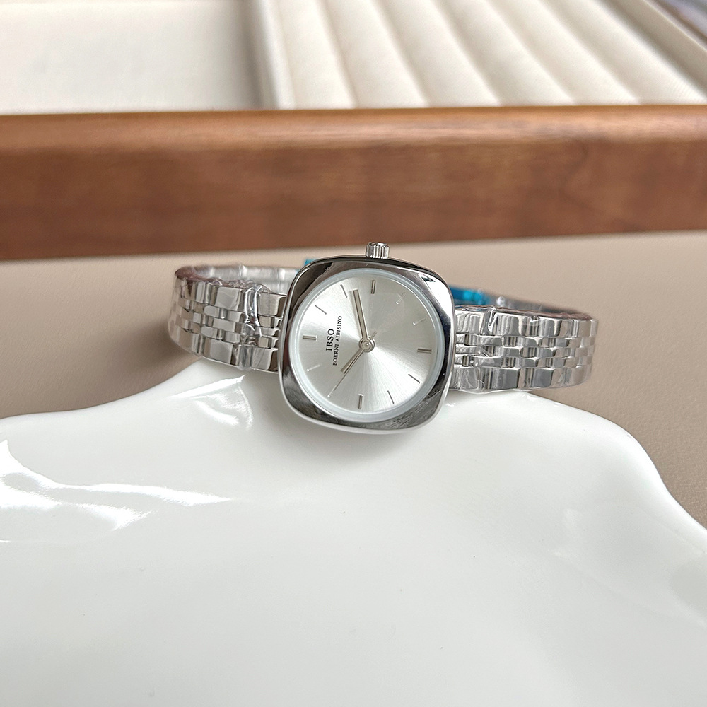 Ibso Women's Watch Silver Steel Strap Small Dial Quartz Elegant_voghion.com