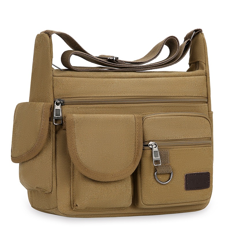 Men's canvas shoulder bag, men's crossbody bag, men's handbag, backpack, casual sports bag, fashionable crossbody bag, briefcase