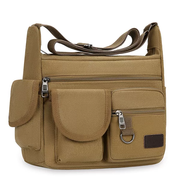 Men's canvas shoulder bag, men's crossbody bag, men's handbag, backpack, casual sports bag, fashionable crossbody bag, briefcase
