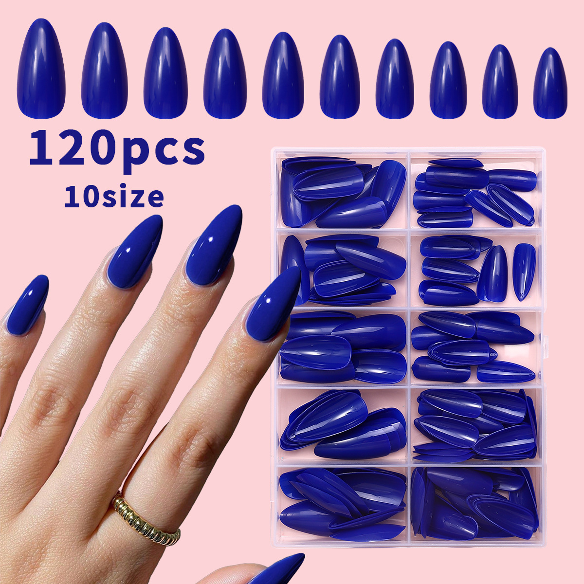 120 cajas de piezas de uñas de alta calidad, estilo de verano, uñas de color sólido, uñas de estilo puro, uñas de estilo puro