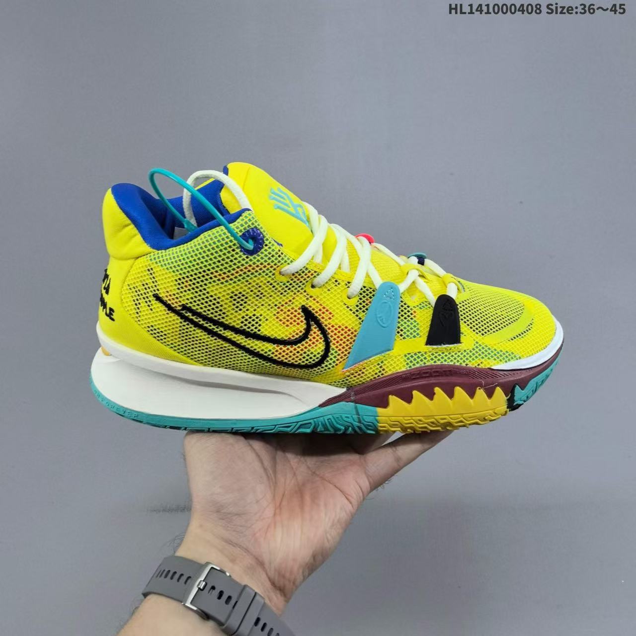 Zapatillas de Baloncesto de Caña Media Kyrie 7, Cuero y Caucho, Transpirables, para Deporte image 3