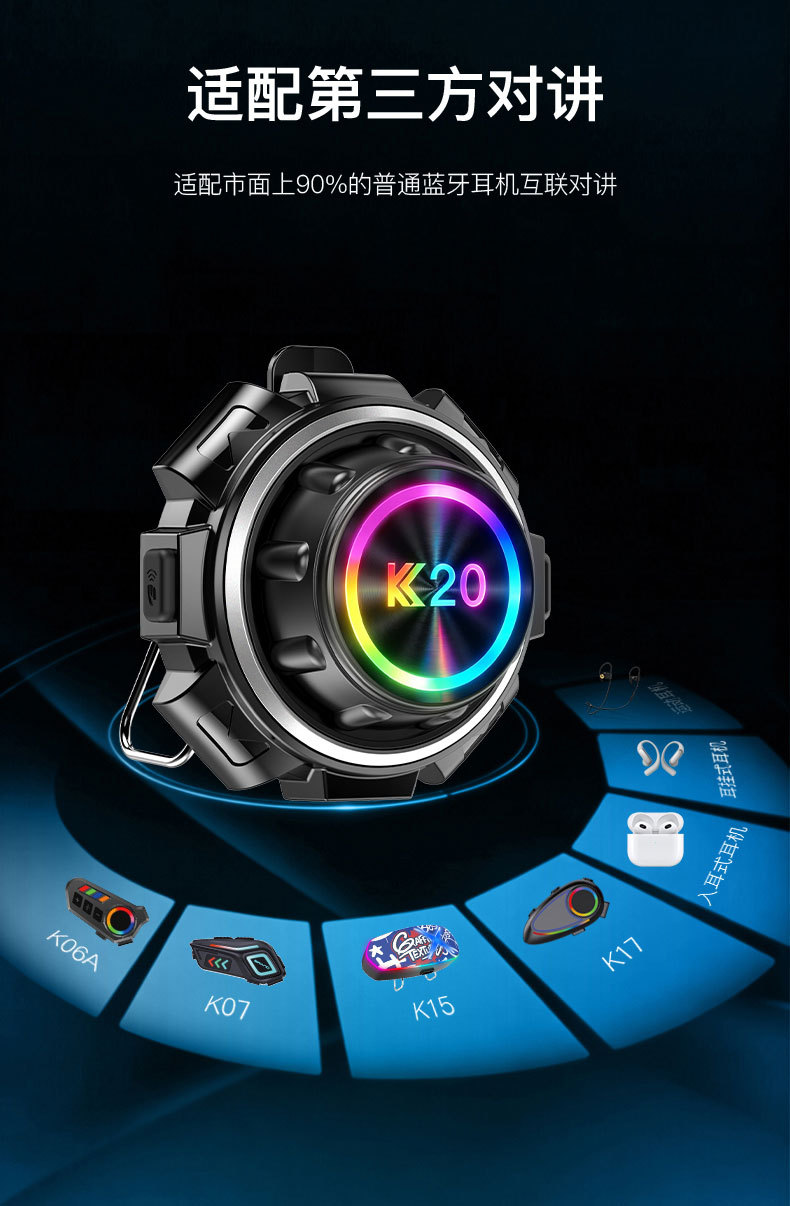New Cross-Border Helmet Bluetooth Headset with Intercom, Fm Radio, Soft and Hard Tags, Waterproof for Cycling, Long Battery Life, Direct Supply from the Factory