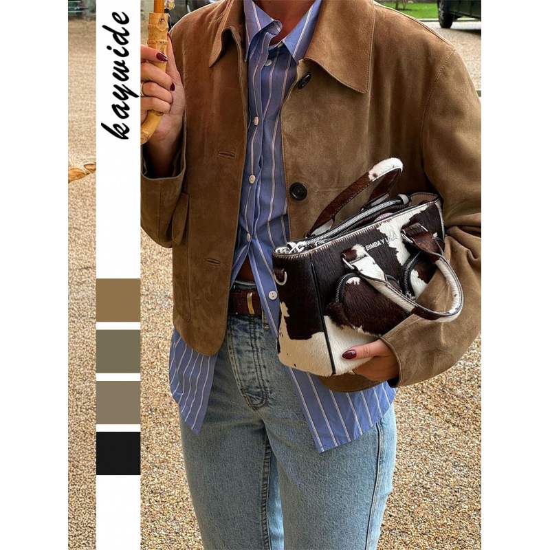 European and American Cross-Border Casual Work Clothing Button Pure Color Long-Sleeved Jacket Women's 2025 Autumn and Winter Retro Versatile Top