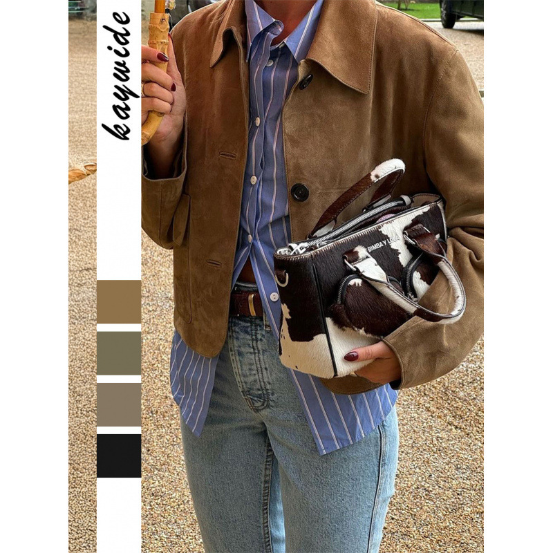 European and American Cross-Border Casual Work Clothing Button Pure Color Long-Sleeved Jacket Women's 2025 Autumn and Winter Retro Versatile Top