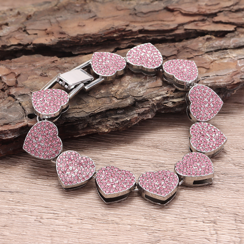 Bracelets, Necklace Classification Hip-Hop Vintage Style Heart Shape Alloy Unisex Bracelets Necklace