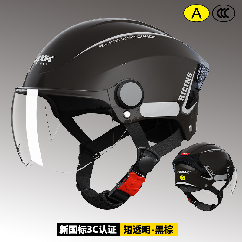 3C certificado casco de coche eléctrico protector solar para hombre motocicleta de verano para mujer medio casco Four Seasons Universal nuevo casco de seguridad estándar nacional