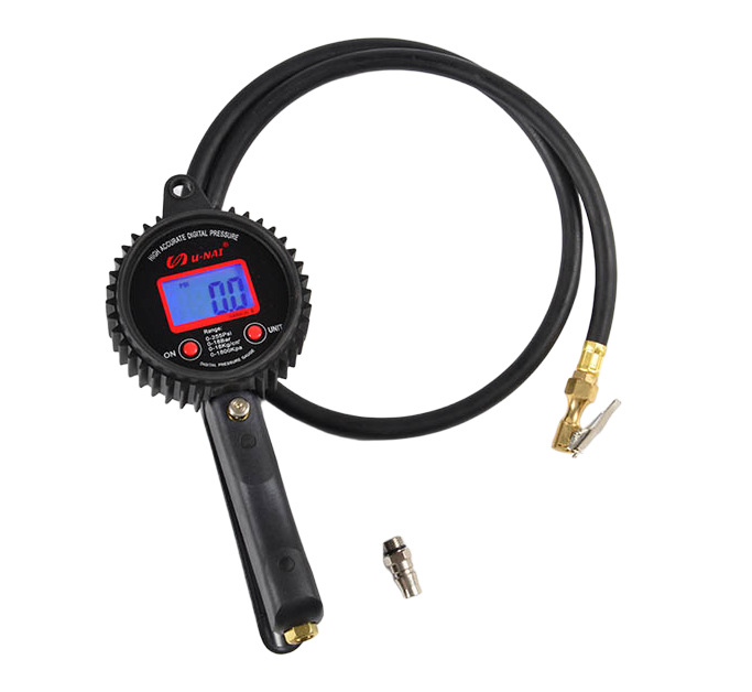 PA material LCD digital tire pressure gauge, high-precision inflation gauge, tire inflator and deflator
