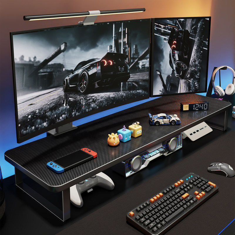 Computer height-adjustable stand, desktop monitor height-adjustable stand, gaming room desktop carbon fiber laptop support stand