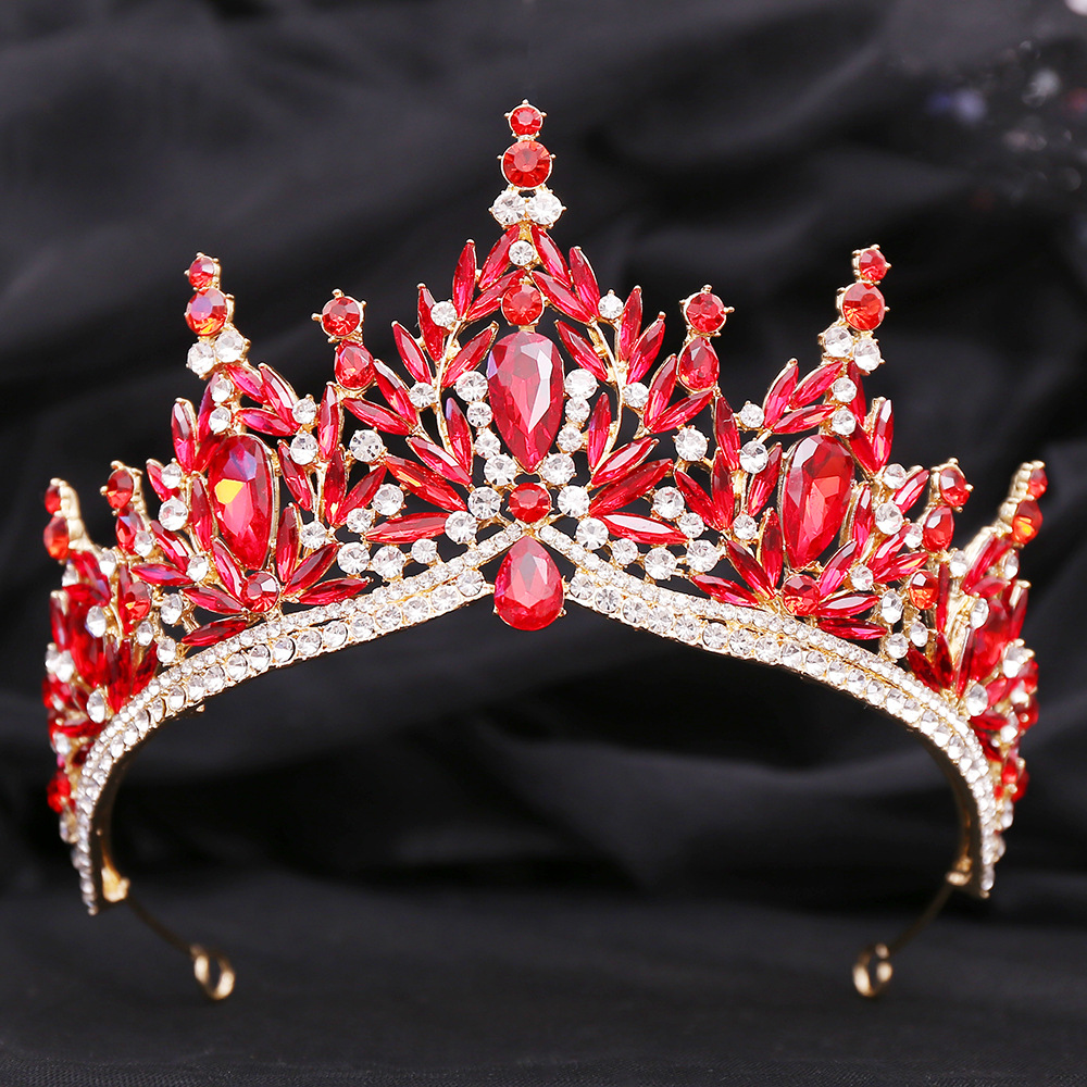 100g Weight Crown Hair Accessories Type 1 Piece Quantity Wedding, Birthday, Festival Occasion Alloy Material Leaf, Crown Pattern All Seasons Season Women's, Adults Gender Diamond Design Bridal, Shiny Style Bridal Shiny Women's Adults Leaf Crown Alloy Diamond Crown 3
