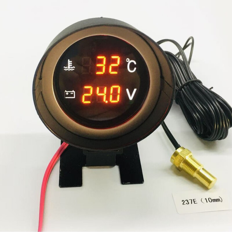 跨境12V24V通用汽车轿车货车改装水温电压组合圆形炮式款仪表验电|undefined