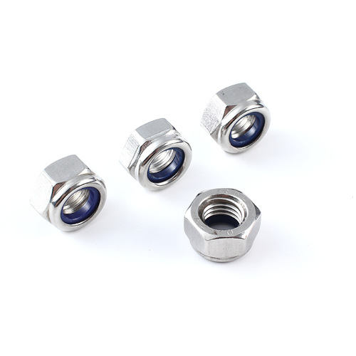 304/316 anti-loosening screw cap nylon hexagonal anti-slip self-locking M2M3M4M5M6M8 stainless steel locking nut
