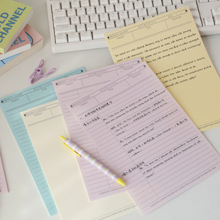 B5 Color Photograph Paper Korean Ins Simple Note Paper Tearable Non-sticky Notepad Plaid Material Drafts Paper