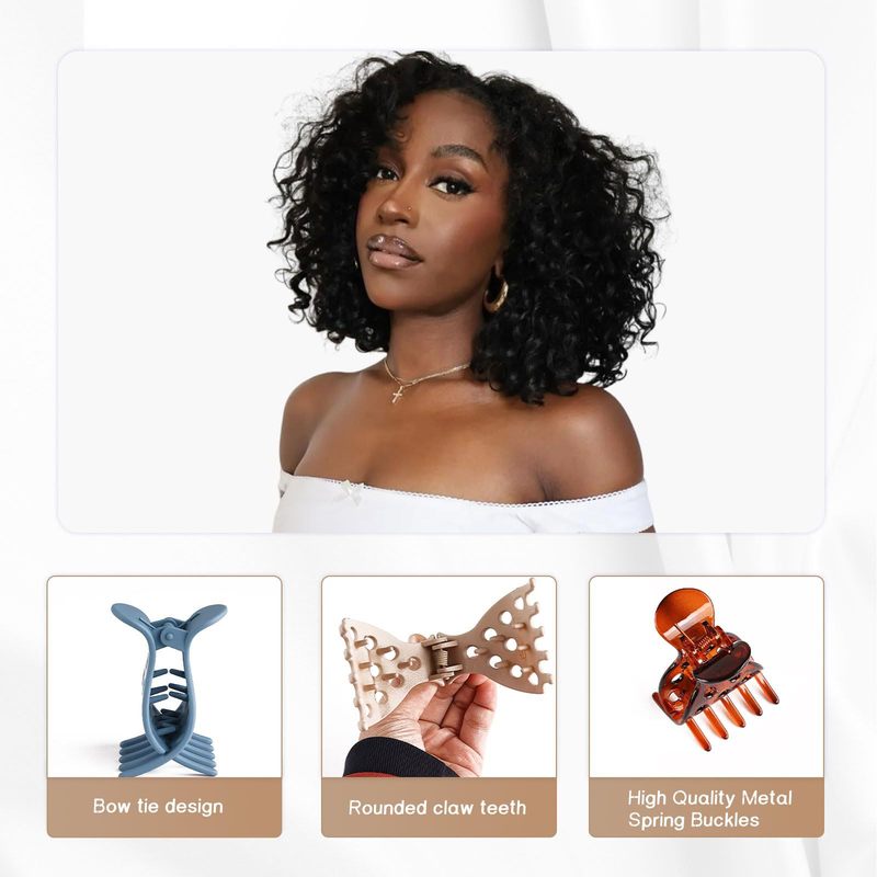 アマの高級ストロベリークリップ、ヘアピン、ヘアアクセサリー、ポニーテールクリップ、後頭部がふわふわでふっくらとした6個セット|undefined