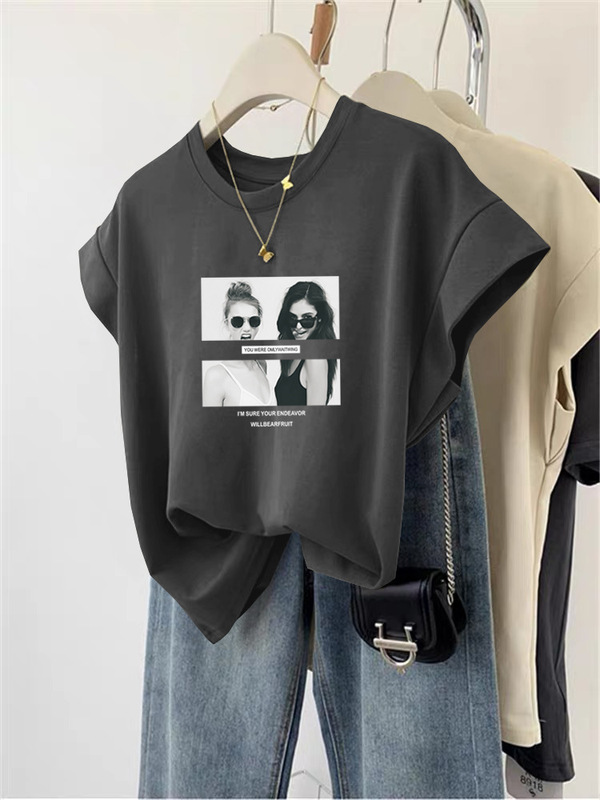 2025 新デザインニッチノースリーブコットンベスト Tシャツレディースファッショナブルで多用途なスリムショルダートップ夏|undefined