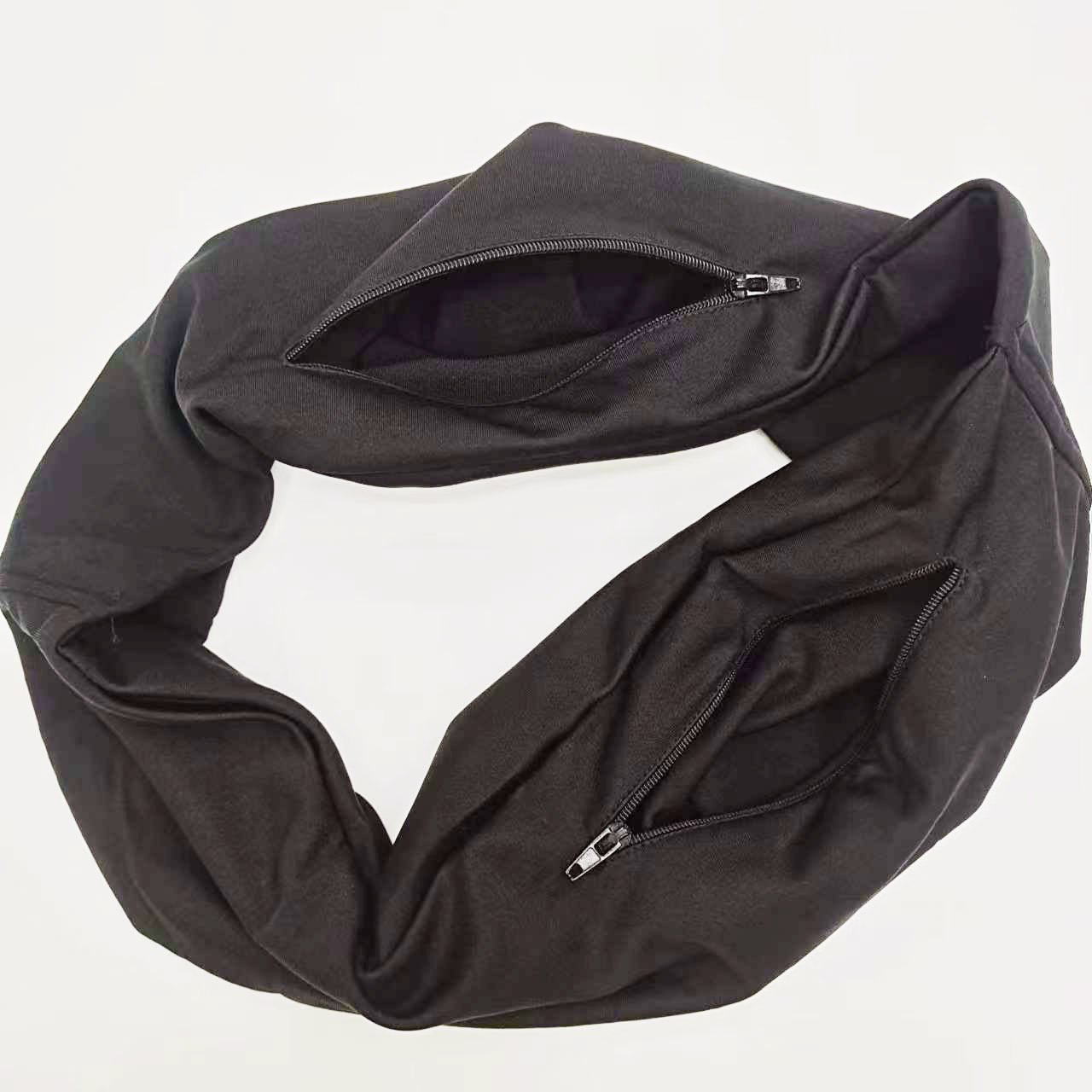 Double zipper pocket bag for fitness, travel, walking, mobile phone bag, elastic waist bag and invisible storage bag pic 4