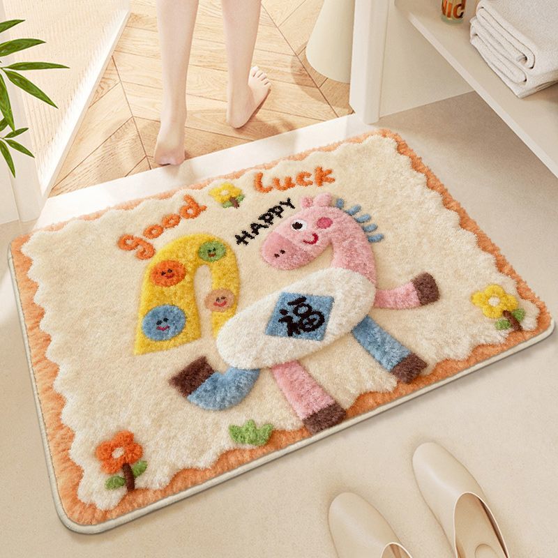 Cartoon Cute and Cute Kitten Bathroom Imitation Cashmere Thickened Absorbent Foot Mats Stain-Resistant Bathroom Door Mats and Floor Mats for Delivery