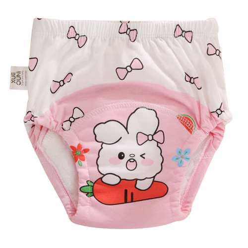 Infant training pants, washable 6-layer thick cotton diaper pants, baby cloth diapers, cotton learning pants, suitable for all seasons
