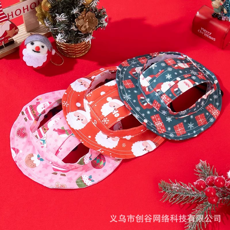 Домашние животные кошки рождественская шляпа маленькая собака мультфильм снеговик рождественская шляпа шляпа милая фотография собаки шляпа от солнца головной убор