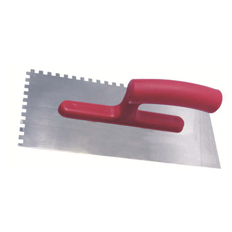 凹口抹泥刀抛光高碳钢刀片用于涂抹泥灰泥浆凹口可以使泥浆更均匀