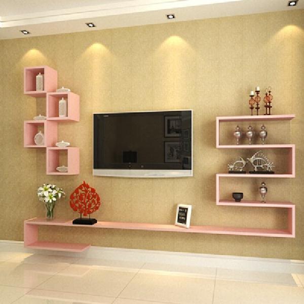 Wall Storage Rack Modern Simple Wall-Mounted Tv Cabinet Coffee Table Living Room Partition Set-Top Box Rack Background Wall Decoration Rack