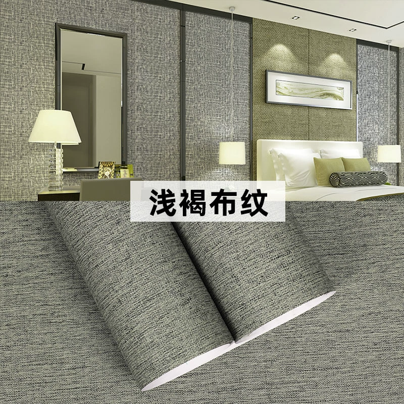 Обои самоклеящиеся оптом imitation hemp linen отель гостиная спальня однотонные обновление обоев шелк шелк