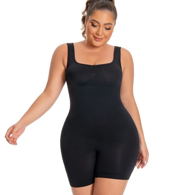 Cross-Border European and American Style Butt-Lifting, Leg-Slimming, Waist-Cinching, Leg-Flattening Bodysuit with Wide Shoulders, Seamless Sports Yoga Shapewear for Women