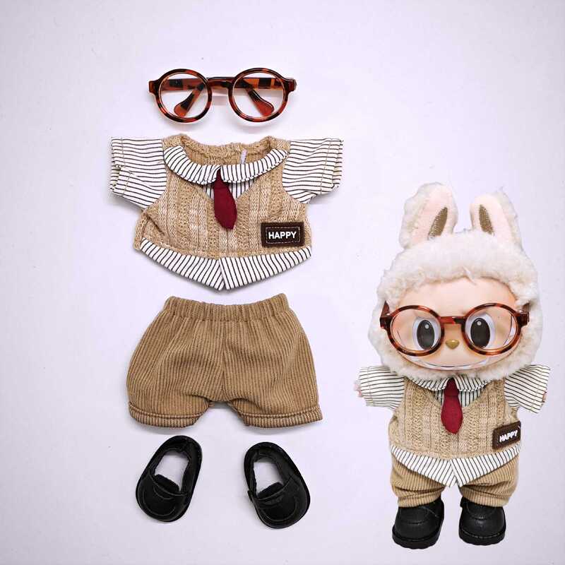 ラブブベビー服 1/2/3 世代 15cm17cm ラブブ服 ヘッドフォン カメラセット labubuv3 ベビー|undefined